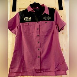 Harley Davidson Women’s button down woven shirt.